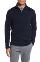 Men's Bonobos Cotton & Cashmere Quarter Zip Sweater - Blue