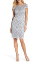 Women's Alex Evenings Lace Sheath Dress - Grey