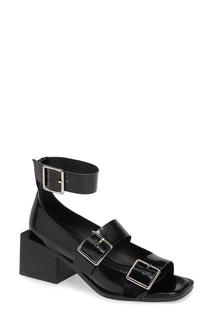 Women's Jeffrey Campbell Aspinal Ankle Strap Sandal .5 M - Black