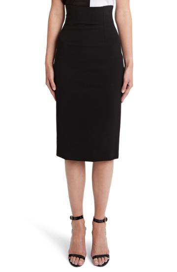 Women's Versace First Line Pencil Skirt Us / 40 It - Black