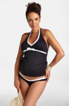 Women's Pez D'or Maternity Tankini Swimsuit - Black