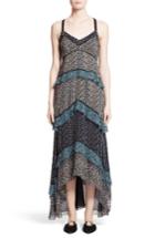 Women's Proenza Schouler Print Silk Tiered Maxi Dress