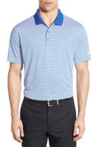Men's Nike 'victory Stripe' Dri-fit Golf Polo - Blue
