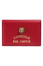 Gucci L'aveugle Par Amour Leather Card Case -