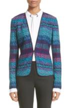 Women's St. John Collection Ellah Knit Jacket - Blue