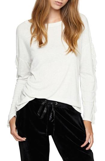 Petite Women's Sanctuary Leona Ruffle Sleeve Sweater P - Ivory
