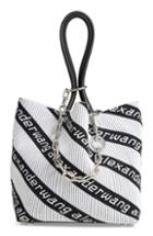 Alexander Wang Small Roxy Logo Knit Jacquard Tote - Black