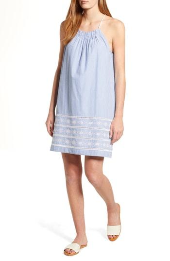 Women's Vineyard Vines Sandbar Embroidered Stripe Shift Dress - Blue