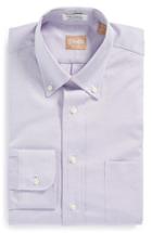 Men's Gitman Regular Fit Pinpoint Cotton Oxford Button Down Dress Shirt .5 34 - Purple