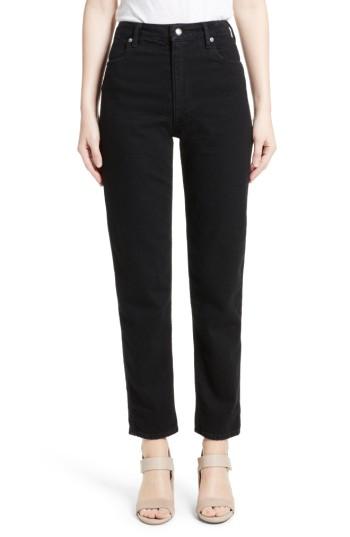 Women's Eckhaus Latta Crop Straight Leg Jeans - Black