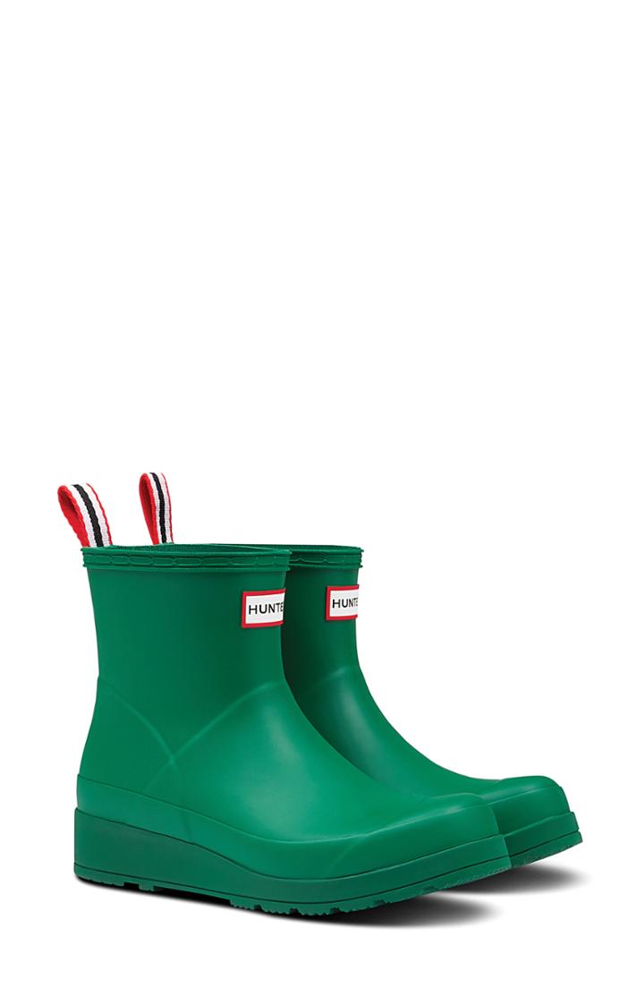 Women's Hunter Original Play Waterproof Rain Bootie M - Green