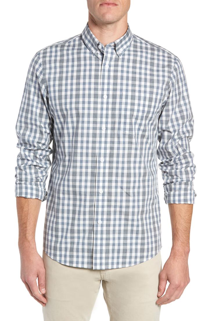 Men's Nordstrom Men's Shop Traditional Fit Plaid Sport Shirt
