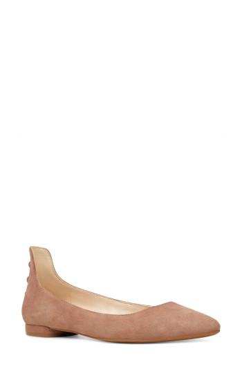 Women's Nine West Owl Skimmer Flat M - Brown