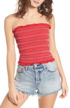 Women's The Fifth Label Riverine Smock Strapless Top, Size - Red