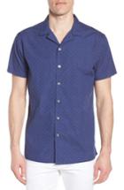 Men's Coastaoro Camp Corones Regular Fit Short Sleeve Sport Shirt - Blue