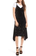 Women's Leith Velour Slip Dress - Black