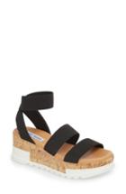 Women's Steve Madden Bandi Platform Wedge Sandal .5 M - Black