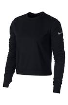 Women's Nike Miler Long Sleeve Running Top - Black