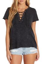 Women's Billabong Let Loose Lace-up Top - Black