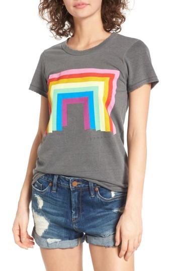 Women's Junk Food Donald Robertson Rainbow Tee - Grey