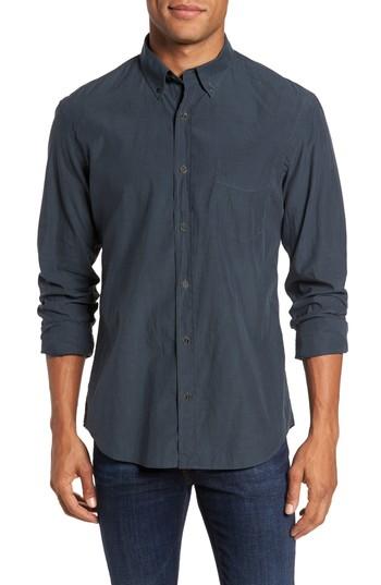 Men's Billy Reid Rosedale Slim Fit Check Sport Shirt, Size - Green