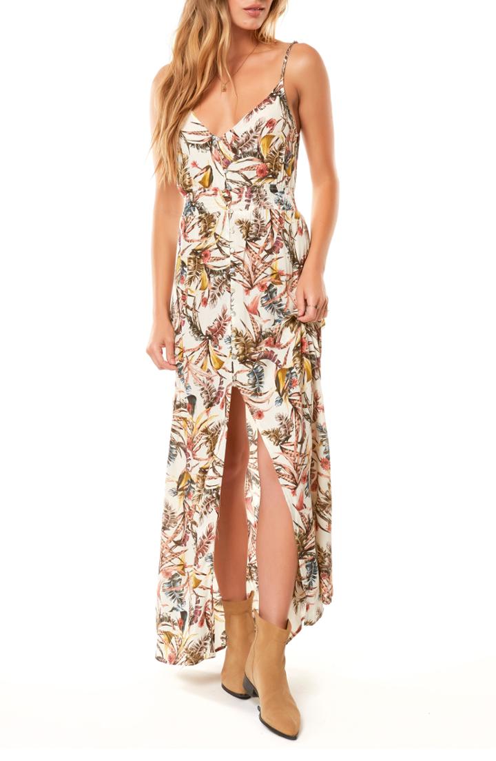 Women's O'neill Britton Leaf Print Maxi Dress