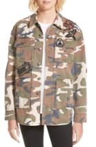 Women's Cinq A Sept Canyon Embellished Camo Military Jacket - Green