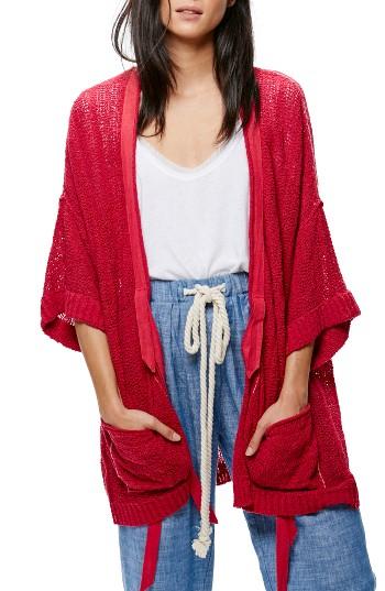 Women's Free People Beach Cardigan - Red