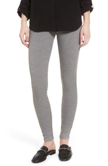 Women's Hue Ribbed Leggings - Grey