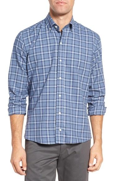 Men's Ledbury Slim Fit Plaid Sport Shirt