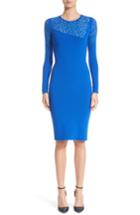 Women's Versace Collection Contrast Stitch Knit Dress Us / 38 It - Blue