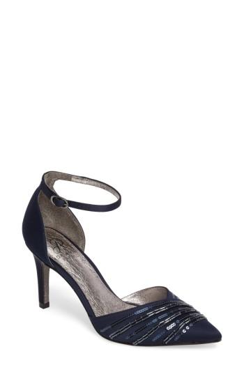 Women's Adrianna Papell Helma Beaded Pointy Toe Pump .5 M - Blue