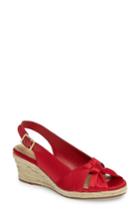 Women's Bella Vita Seraphina Ii Espadrille Wedge Sandal .5 M - Red