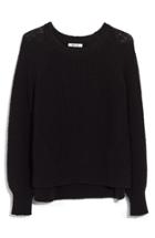 Women's Madewell Balloon Sleeve Pullover Sweater - Black