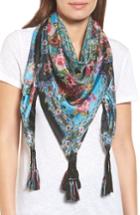 Women's Johnny Was Besimo Silk Square Scarf, Size - Blue