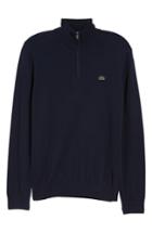 Men's Lacoste Quarter Zip Pullover (s) - Blue