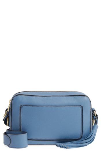 Cole Haan Cassidy Rfid Pebbled Leather Camera Bag - Blue