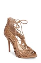 Women's Jessica Simpson Briony Perforated Ghillie Sandal M - Beige