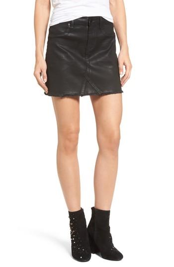 Women's Blanknyc Black Jack Coated Denim Miniskirt - Black