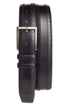 Men's Mezlan Leather Belt - Dark Brown