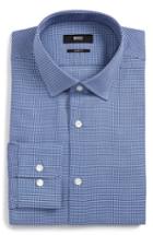 Men's Boss Gordon Regular Fit Print Dress Shirt .5r - Blue