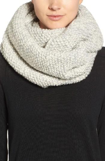 Women's Nirvanna Designs Knit Wool Infinity Scarf, Size - Grey
