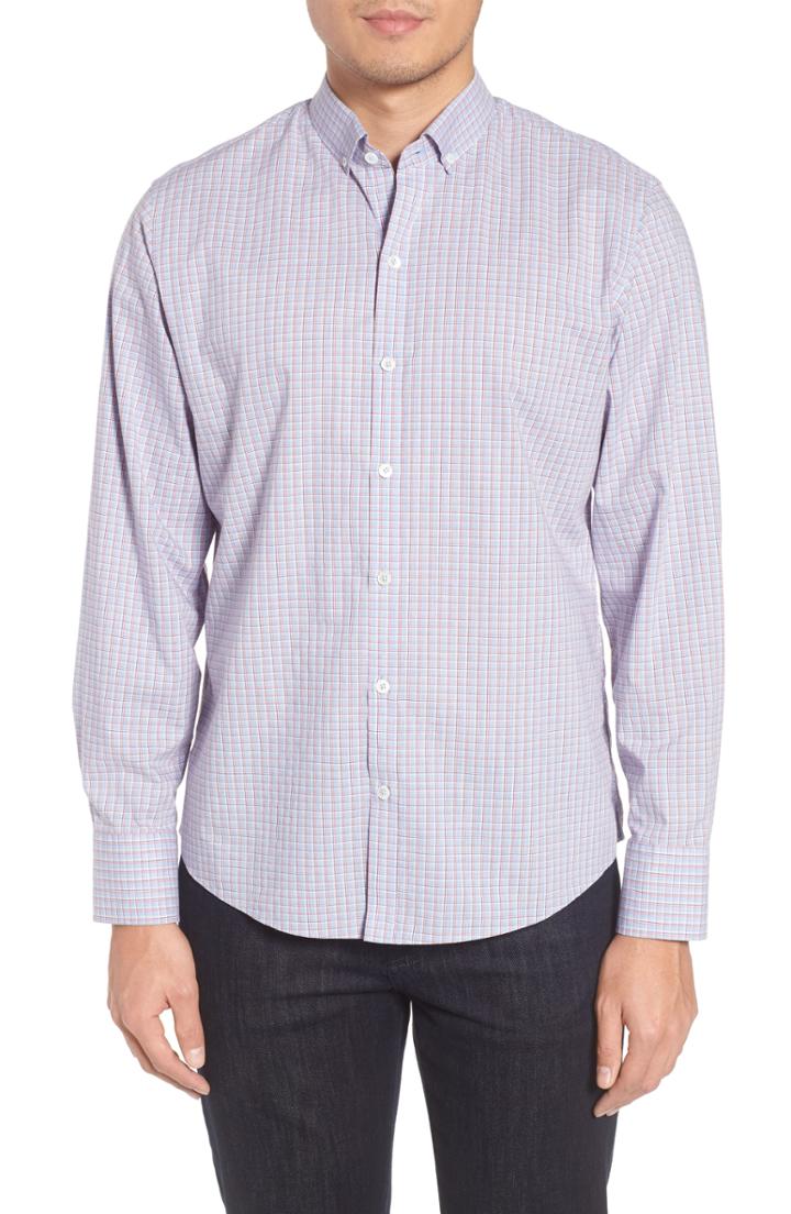 Men's Zachary Prell Drozdov Plaid Sport Shirt, Size - Pink