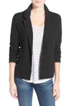 Women's Caslon One-button Knit Blazer, Size - Black