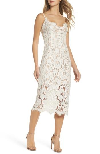 Women's Nsr Lace Midi Slipdress - White