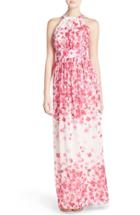 Women's Eliza J Print Pleated Chiffon Maxi Dress