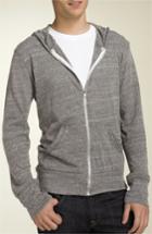 Men's Alternative Lightweight Eco-heather Zip Front Hoodie - Grey