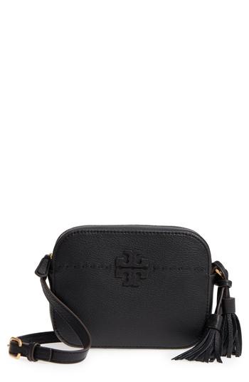 Tory Burch Mcgraw Leather Camera Bag - Black