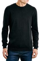 Men's Topman Cotton Twist Crewneck Sweater