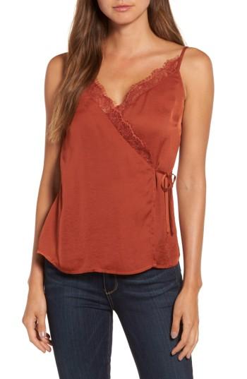 Women's Chelsea28 Satin Wrap Camisole, Size - Metallic